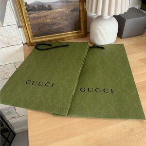 Gucci Olive Green Gift Bags